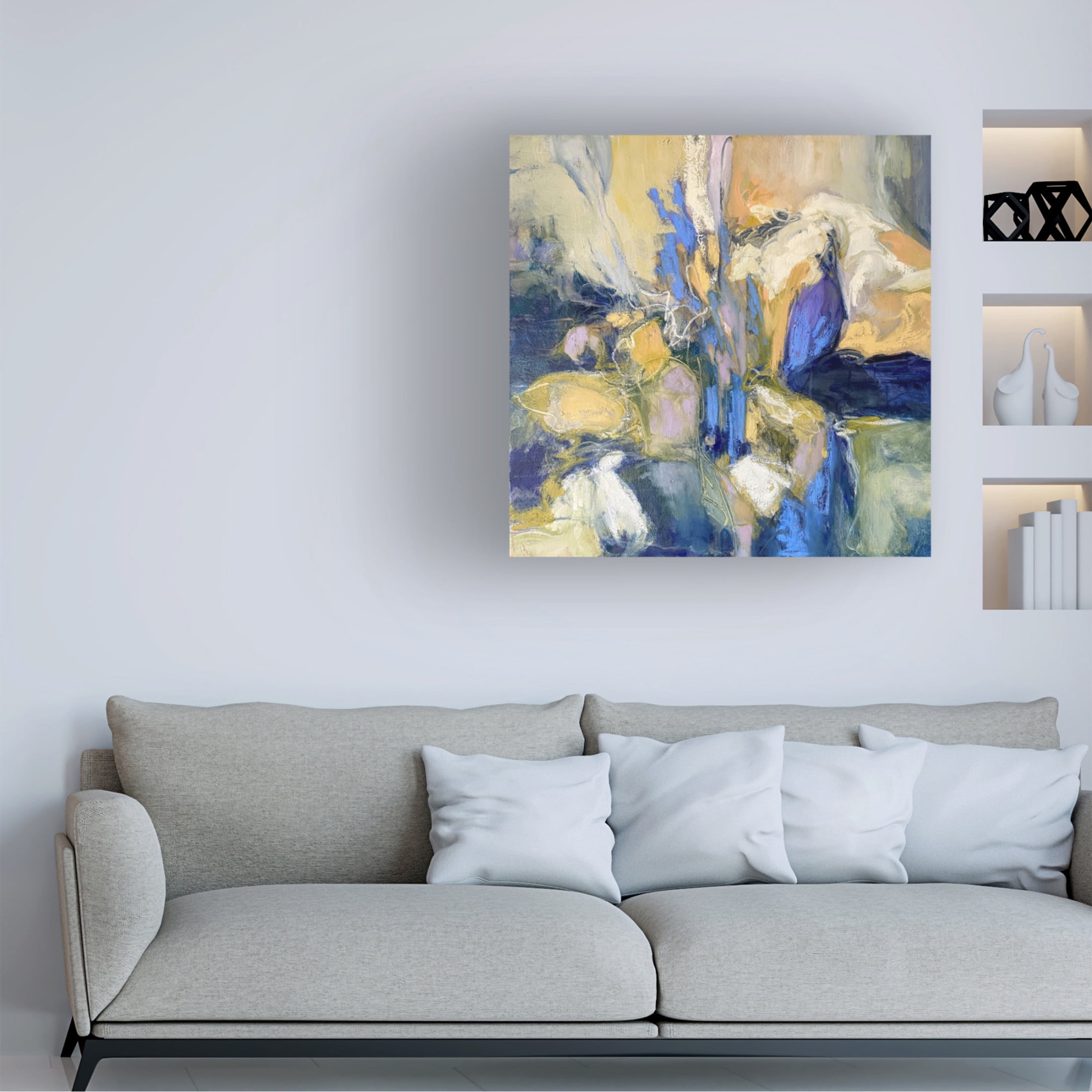 Canvas Wall Art - Julia Purinton 'Irises' Wall Art for Living Room, Bedroom, or Office D?cor by Trademark Fine Art - 18 x 18 Inches