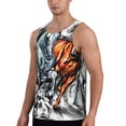 thumbnail image 2 of Fotbe Four Running Horses Pattern Men's Quick Dry Workout Tank Top Gym Muscle Tee Fitness Bodybuilding Sleeveless T Shirt Breathable Workout Shirt-Medium, 2 of 9