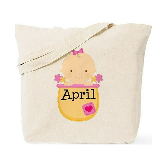 CafePress - April Baby Maternity Tote Bag - Unisex Canvas Tote Bag, Beige, 1-Piece