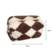thumbnail image 4 of Bolsa de cosméticos a cuadros a la moda de almacenamiento de maquillaje para artículos de tocador de felpa para mujer (negro) Sywqhk Para Estrenar, 4 of 7