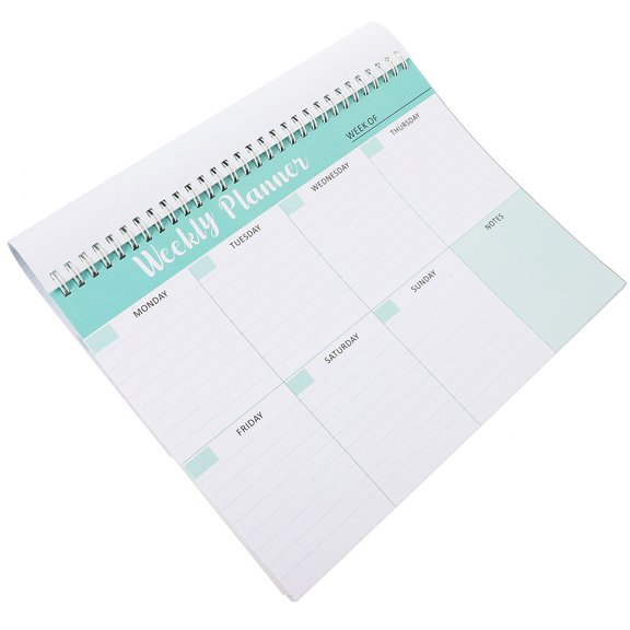 Masteelf Home School Weekly Planner Portable Planner Work Office 25.4X19CM White
