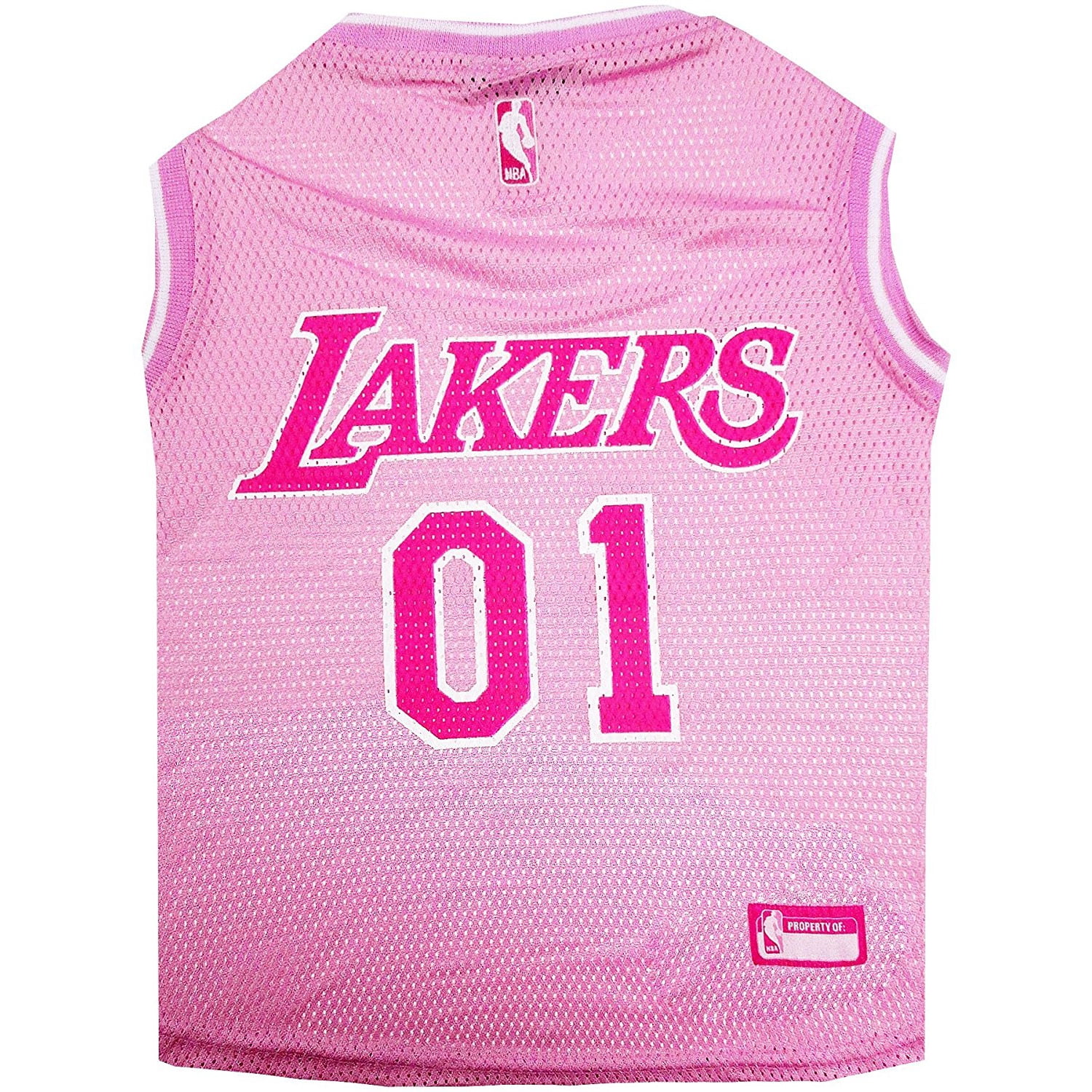 Pets First NBA La Lakers Pink Jersey - 4 Basketball Licensed Teams, 4 sizes for DOGS, CATS