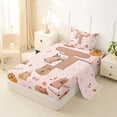 thumbnail image 2 of Erosebridal Monogrammed T Kids Twin Sheet Sets, Capybara Girls Bedding, 3-Piece, 2 of 5