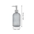 thumbnail image 4 of Unique Bargains 1 Pc Reusable Cylinder Frosted Soap Dispenser 13.53oz Gray Silver Tone, 4 of 6