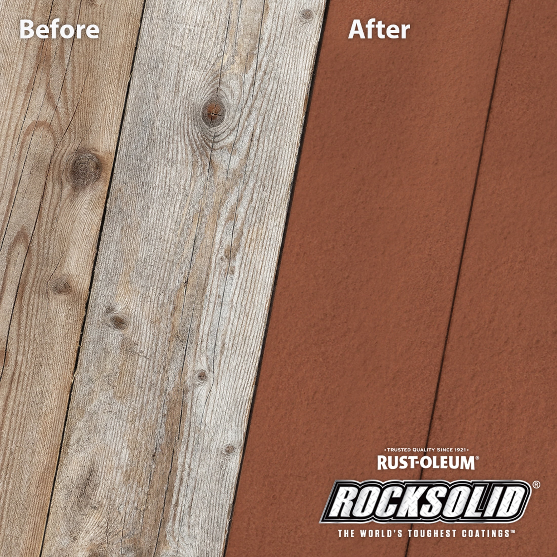 California Rustic, Rust-Oleum RockSolid 6X Exterior Wood Deck Coat-319620T, Gallon