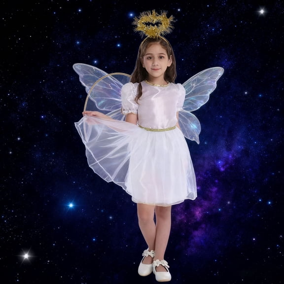MEZZALL Girls Angel For Fancy Dress Versatile Party Clothing Sets