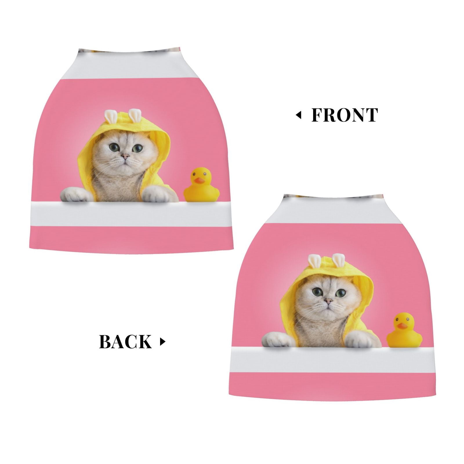 Fotbe A Funny Cat Pattern Car Seat Covers for Babies, Nursing Breastfeeding Cover Infant Carseat Canopy, Soft Stretchy Carrier Cover