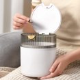 thumbnail image 3 of Visland 1 Set Desktop Dustbin with Rubbish Bag Large Opening Push Type Plastic Hidden Disposal Pouch Design Creative Mini Waste Bin for Hotel, 3 of 7