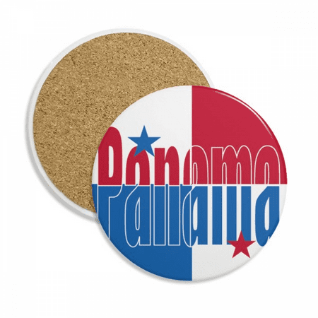 

Panama Country Flag Name Coaster Cup Mug Tabletop Protection Absorbent Stone