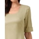 thumbnail image 5 of Vestidos Midi para Mujeres Verano de Manga Corta Cuello Redondo A-Line Vestidos de Negocios Casual para Oficina Talla S Caqui, 5 of 6