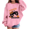 thumbnail image 2 of Coerni Boys Girls Halloween Sweatshirt Cartton Truck Spooky Pumpkin Graphic Pullover Kids Fall Fashion Long Sleeve Tops, 2 of 7