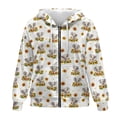 thumbnail image 4 of FOR U DESIGNS Sunflower Elephant Zip Up Hooded Cardigan for Women Trendy Oversized Hoodies Size XS Lightweight Hooded Sweatshirt Full Zipper Front Women Long Sleeve Sportswear, 4 of 7