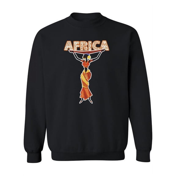 Woman Holding Africa Sketch Sweatshirt Women -Image by Shutterstock, Female Small