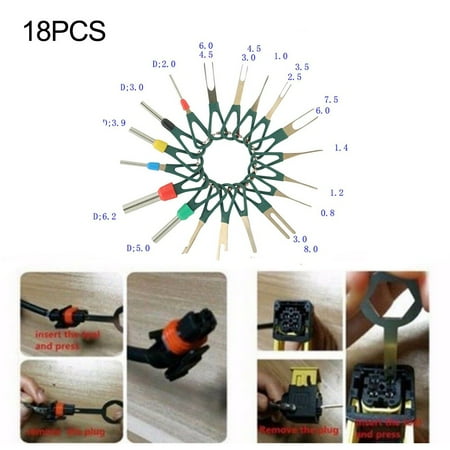 

18Pcs/Set Car Wire Terminal Removal Tool Crimp Connector Extractor Release Pin