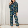 thumbnail image 3 of Wukai Halloween Elements Print Women's Pajama Set - Soft Long Sleeve Sleepwear for Comfort and Style-XX-Large, 3 of 9