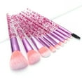 thumbnail image 6 of Kaonry Glittery Transparent Makeup Brush Set for Applying Pink， Dazzled Glitter Makeup Brush Set - Bling Cute Crystal Brushes Sets for Face Eye Eyeshadow Lip Blushs, 6 of 9