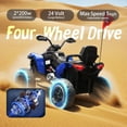 thumbnail image 2 of iRerts 24V Ride on ATV with Remote Control, Powered Ride on Toys Electric 4 Wheeler for Boys Girls Ages 3-12 Gifts, Kids Ride on Car Electric Vehicle with Bluetooth, Music, USB Port, LED Light, Blue, 2 of 10