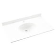 thumbnail image 2 of Swan VT Ellipse Solid Surface Single-Bowl Vanity Top, 31-in L X 22-in H X 7.25-in H, Bisque 31-in L X 22-in H X 7.25-in H Bisque, 2 of 3