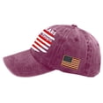 thumbnail image 4 of LNZGNM 250 Years of Freedoms Hat for Men Women Adjustable Washed Golf Cap Vintage Memorial Day Veterans Gifts for Celebrations,Wine, 4 of 5
