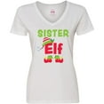 thumbnail image 3 of Inktastic Christmas Sister Elf Women's V-Neck T-Shirt, 3 of 5