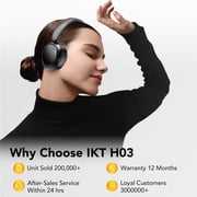 Hybrid Active Noise Cancelling Headphones -53dB, Bluetooth Headphones 5.4, 60H Playtime Wireless Earbuds, Bass Boosted by 90%, Clear Call, Comfort Fit Over Ear Headphones for Travel Home Office PC