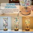 thumbnail image 3 of Wobogo Colorful Abstract Flower Bedside Lamp Touch Control Table Lamp with USB A+C Charging Ports & AC Outlet 3-Way Dimmable Nightstand Lamp with Linen Fabric Shade for Bedroom Living Room, 3 of 8
