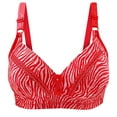 thumbnail image 2 of SHOPESSA Woman's Fashion Plus Size Wire Free Comfortable Push Up Hollow Out Bra Underwear, 2 of 3