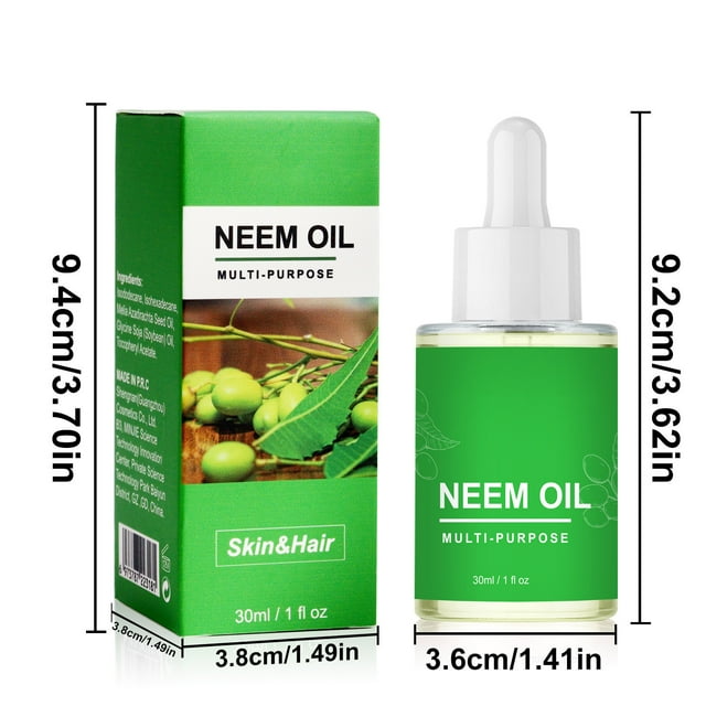 Aceite esencial de Neem, aceite herbal para nutrir el cabello, suavizar la piel, hidratar el cabello, aceite esencial de 30 ml.