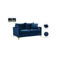 thumbnail image 2 of Meridian Furniture Naomi Contemporary Velvet Loveseat in Navy, 2 of 7
