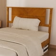 thumbnail image 5 of Ktaxon Twin Wooden Bed Frame, Platform Bed with Headboard & Slats Support, Brown, 5 of 8