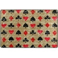 thumbnail image 4 of SKYSONIC 36x24in Retro Vintage Poker Card Area Rug, Playing Card Suits Non-Slip Floor Carpet for Indoor Living Dining Room Bedroom, 4 of 7