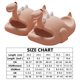 thumbnail image 2 of Pantuflas de dinosaurio Dinosaurio 3D Diapositivas lindas Punta abierta Antideslizante Suave Cómodo Secado rápido (Rosa 35-36), 2 of 3