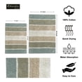 thumbnail image 3 of Alfombra de baño Chardin Home Cordural Stripes, juego de 2 unidades, gris azulado y beige, 3 of 7