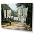 thumbnail image 2 of Designart "Beach View from Coastal Window I" Coastal Wall Art - Coastal Blue Landscape Bedroom Canvas Wall Art, 2 of 4