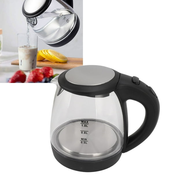 Electric Glass Kettle 2000W High Power 1L Large Capacity Automatic Power Off Blue Light Water Kettle EU Plug 220 240V Walmart