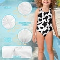 thumbnail image 6 of Yuyamidu Girls One Piece Swimsuit Milk Cow Bathing Suit Hawaii Swimwear Crossback Sleeveless Training Swimsuit Quick Dry Beach Wear, 6 of 7