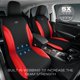 thumbnail image 3 of Fundas de asiento de coche Skechers, rojas, de piel, compatibles con airbags, 3 of 8