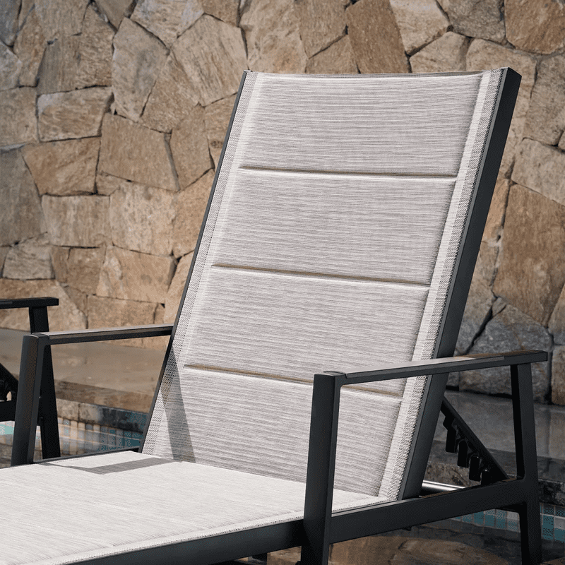 Howcool Outdoor Chaise Lounge Set of 2 with Side Table,Recliner Chair, 6-Position,3D Textilene Mesh, for Patio, Poolside, Deck