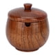 thumbnail image 2 of Recipiente para condimentos de madera de azufaifo lacado con tapa abatible segura para cocina, tarro de especias tradicional japonés a prueba de polvo, 2 of 8