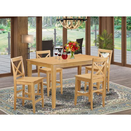 HomeStock Antique Accents Height Table Set- Gathering Table And HomeStock Height Chair