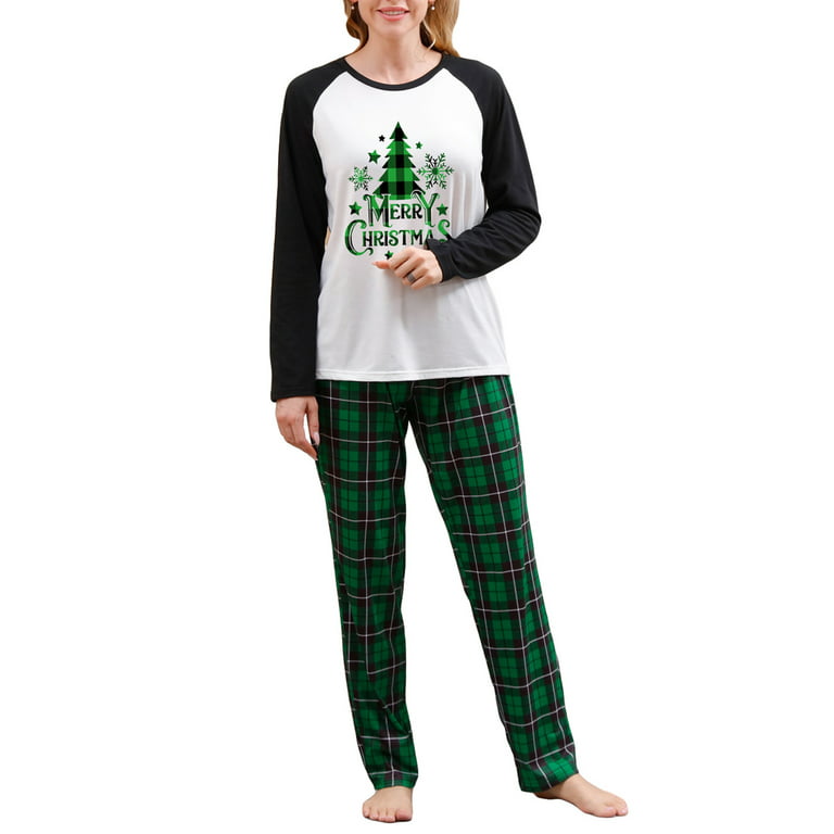 Family Pajamas Set Matching Xmas Christmas tree Pjs Nightwear for Pet Baby  Kid Dad Mom