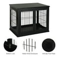 thumbnail image 4 of YYAo Doghouse, Puppy Shelter,Dog Crate Furniture, Small Dog Cage End Table with Two Opening Sides, Lockable Door,Black, 4 of 11