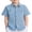 Blue, variant on Boys Short Sleeve Button Down Shirt Cotton Woven Casual Shirts with 2 Pockets for Kids