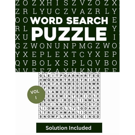 Word Search for Adults Large Print, Word Find Book: Word Search Puzzle Books, Word Searches Volume 1, (Paperback)