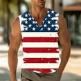 thumbnail image 2 of Miqool Men's American Flag Tank Tops Sleeveless Buttons V Neck Muscle Shirts Gym Workout Fitness Bodybuilding Tee Shirts, 2 of 5