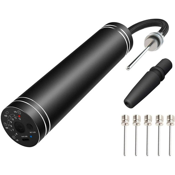 Bomba eléctrica automática para inflar balones con aguja y boquilla. Inflador rápido para balones inflables, baloncesto, fútbol, voleibol, fútbol americano, balones deportivos y aros de natación.