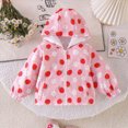 thumbnail image 2 of xaweyi Toddler Girls Zip Up Hooded Windbreaker Lightweight Windproof Thin Outerwear Cute Allover Printed Casual Coat with Multiple Pattern Options Size 2-3 Years, 2 of 9