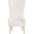 thumbnail image 4 of Meridian Furniture Alexander Cream Velvet Accent Chair, 4 of 5