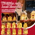 thumbnail image 3 of Christmas Houses Resin Ornaments Desktop Decoration, Lighted Christmas Mini Snow Houses 2025, Cottage Town Tiny Figurine with LED Light Winter Village Ornament for Xmas Scene, 3 of 5