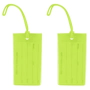 Miami CarryOn Jelly Luggage Tags / Business Card Holder / Travel ID Bag Tags - Set of 2